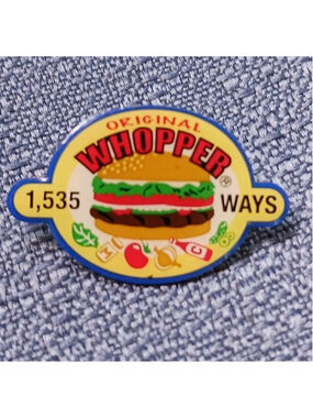 Burger King Whopper Enamel Pin Vintage Metal